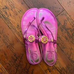 Tory Burch sandals pink metallic
